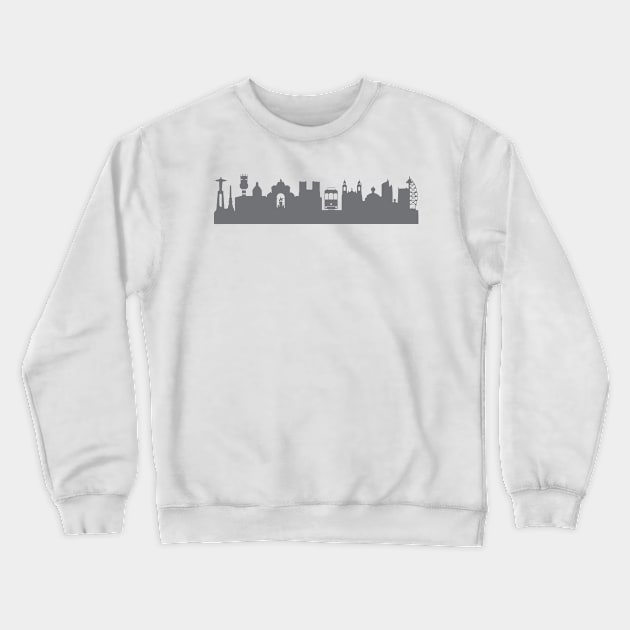 Lisbon in gray Crewneck Sweatshirt by 44spaces